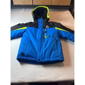 Gerry Boys Hooded Ski Jacket With Two-Tone Design & Zipper Pockets7/8 size